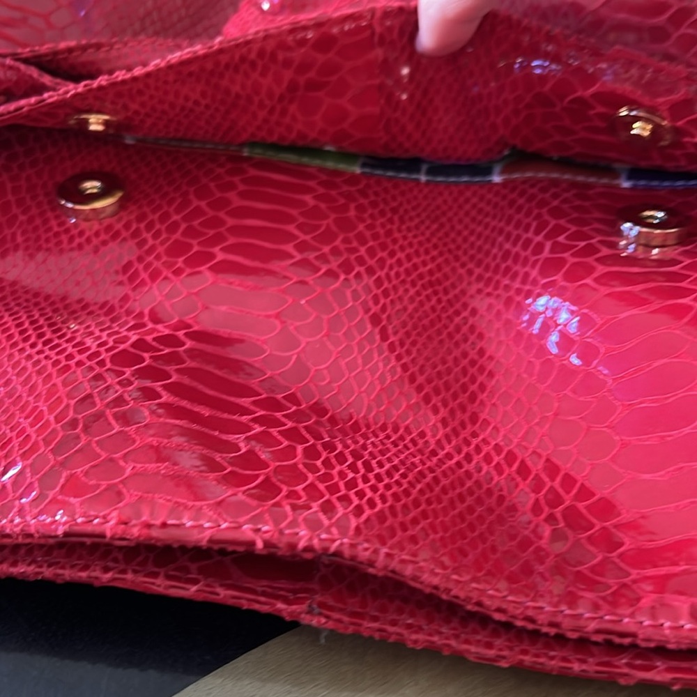 NWOT Perlina Studio Coated Suede Snakeskin Purse - Picture 15 of 15